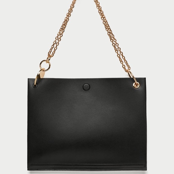 Zara Handbags - ZARA Bucket Bag With Chain